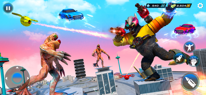 Flying Gorilla Animal Sim 3D screenshot 2