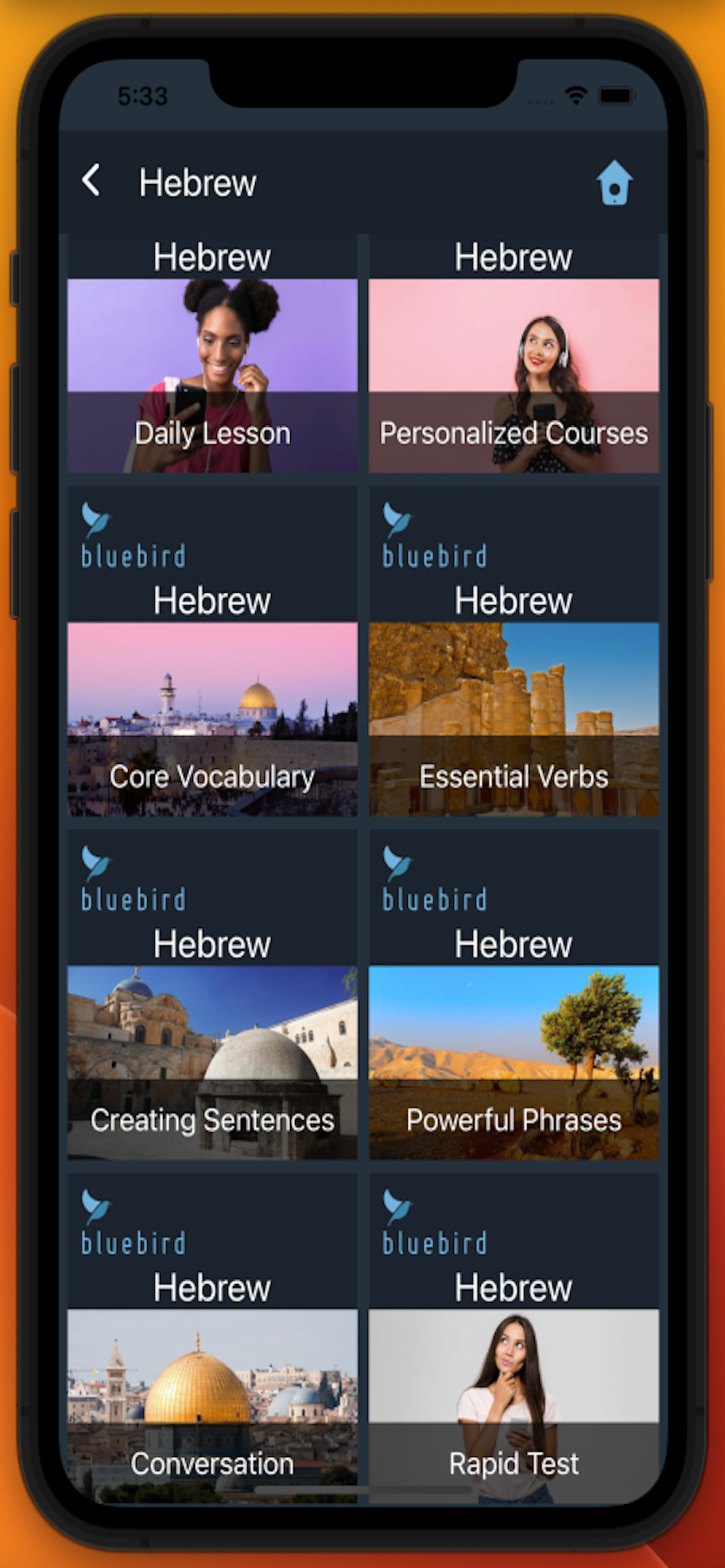 Bluebird: Learn Hebrew