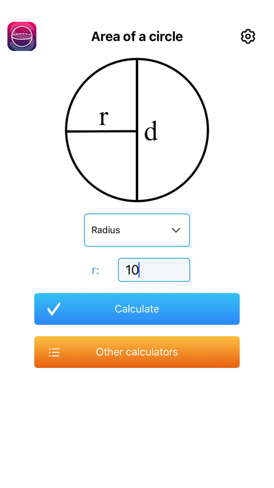 #1. Area of circle (iOS) 由: Roman Konasov