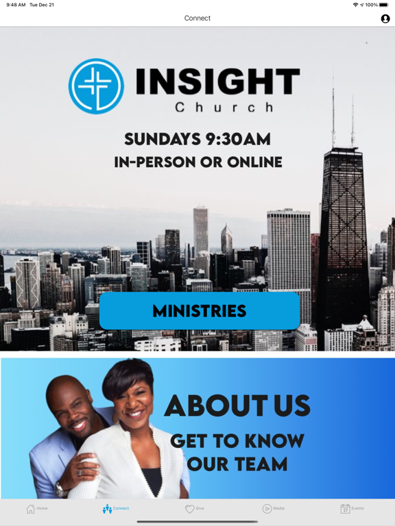 INSIGHT Church iPad screenshot 2 - Lifestyle app