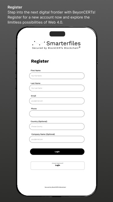 BlockCerts SmarterFiles Screenshot