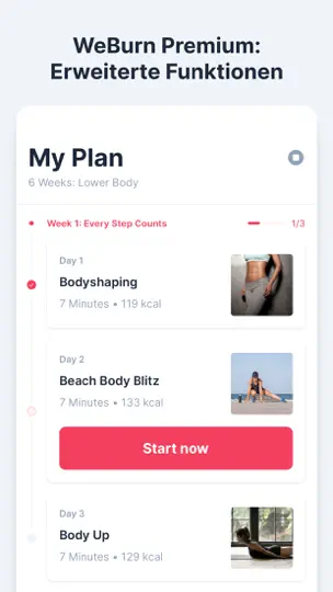 Screenshot von WeBurn: Frauen Workout Zuhause auf dem iPhone 8