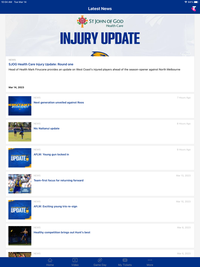 West Coast Eagles Official App