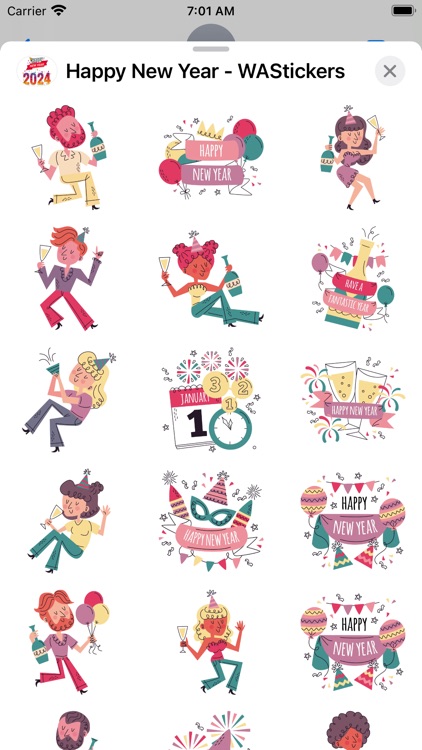 Happy New Year - WAStickers screenshot-8