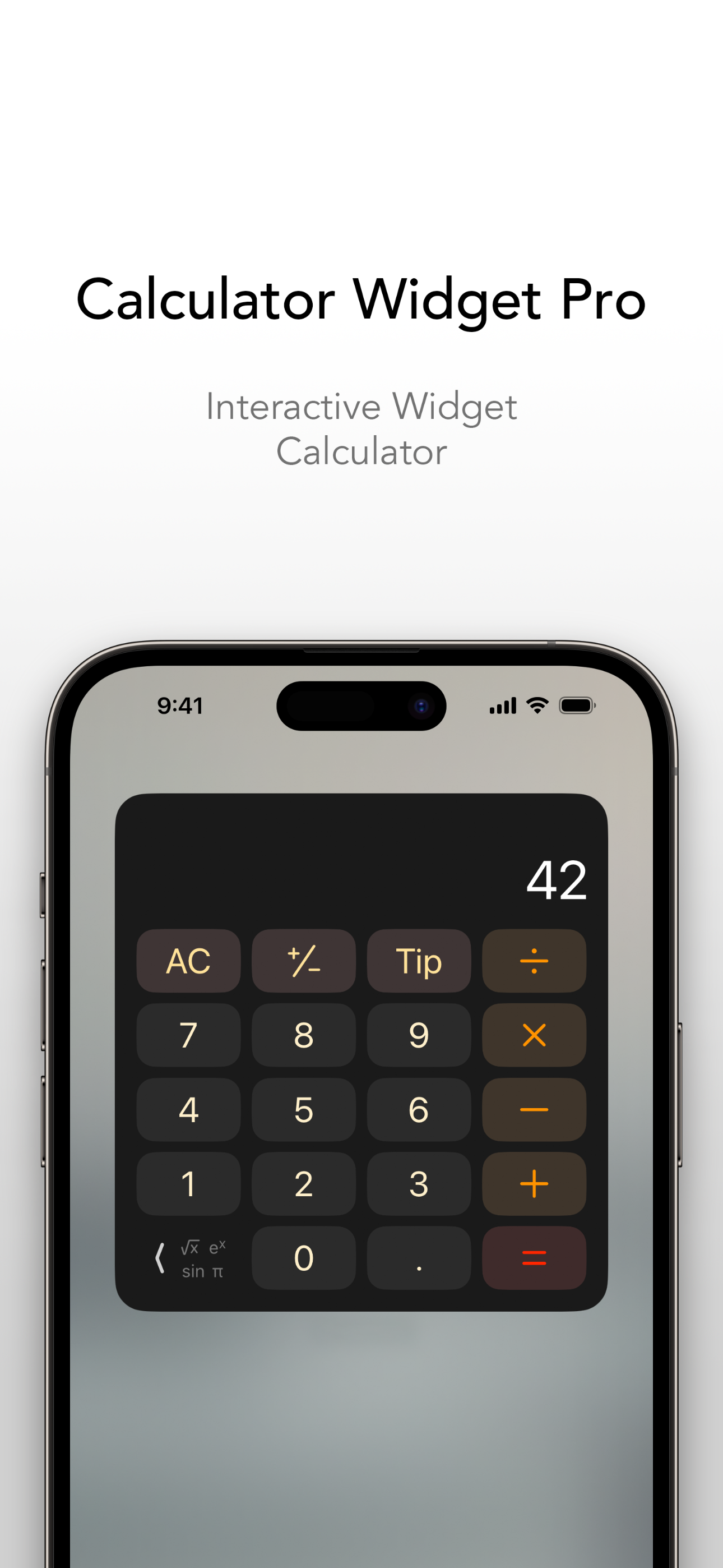 Calculator Widget Pro •
