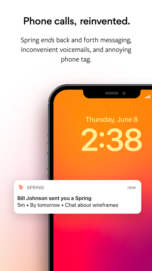 #1. Spring - Phone Calls Made Easy (iOS) De: Spring Technologies Corp.