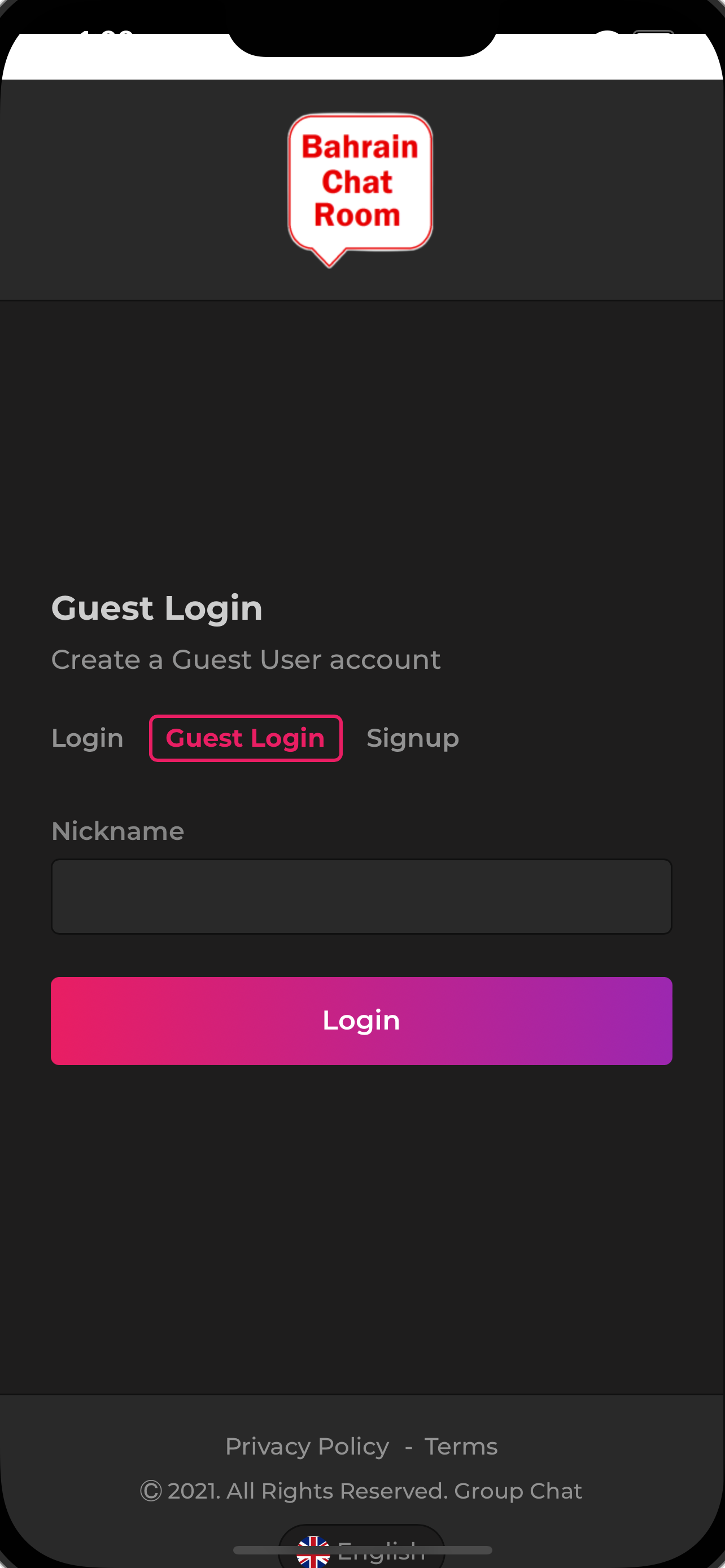 Bahrain Chat Room