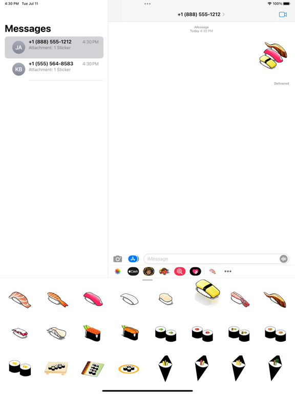 Screenshot #5 pour Autocollants Sushi
