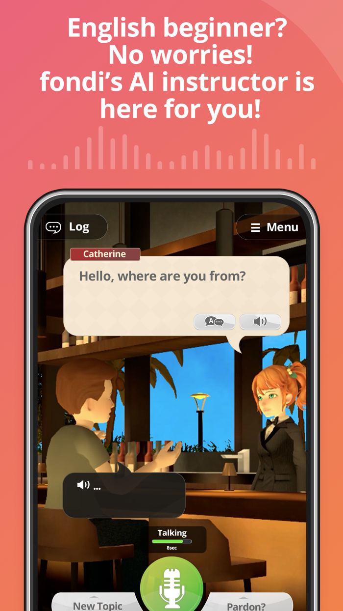 fondiTalk in a virtual space