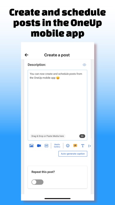 OneUp: Social Media Scheduler Screenshot