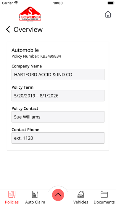 Strong Insurance, Inc. Screenshot