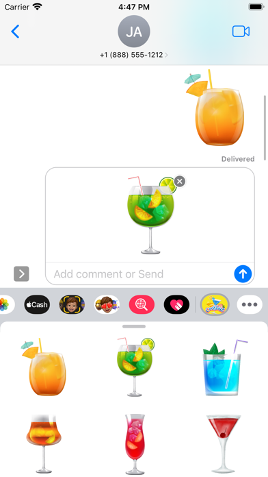 Romantic Cocktail Stickers Screenshot