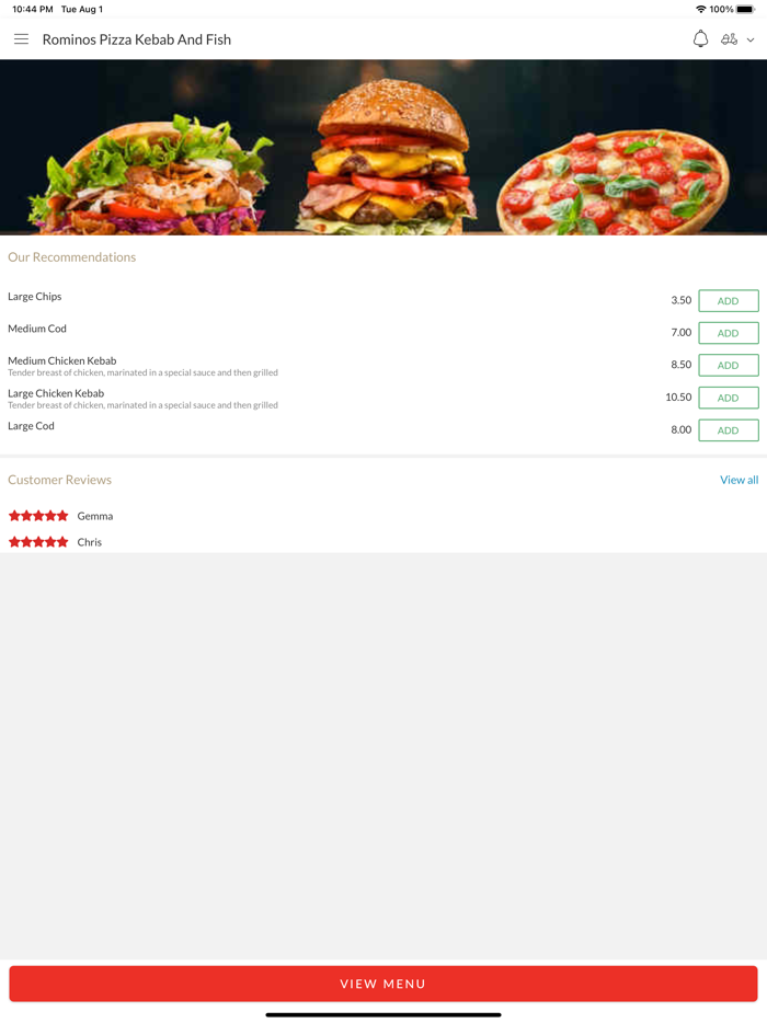 Rominos Pizza Kebab And Fish