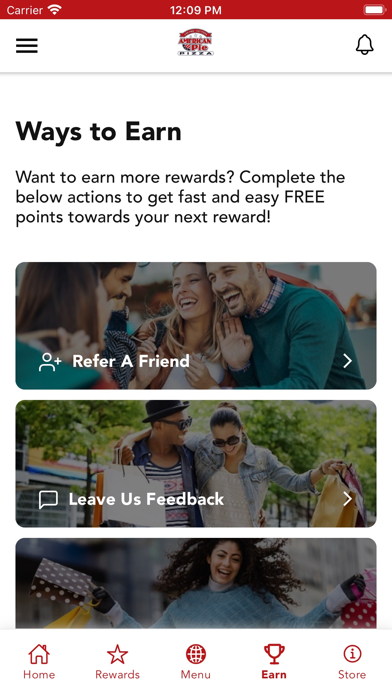 American Pie Pizza Rewards Screenshot