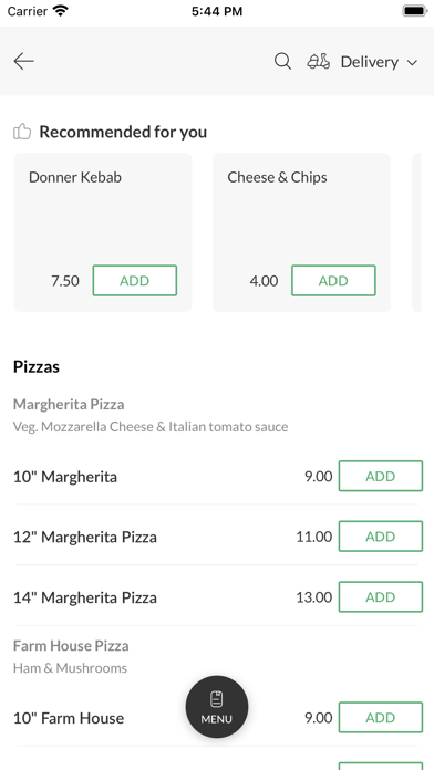 Healing Pizza & Grill. Screenshot