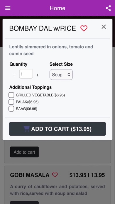 Japiur Indian Food Screenshot