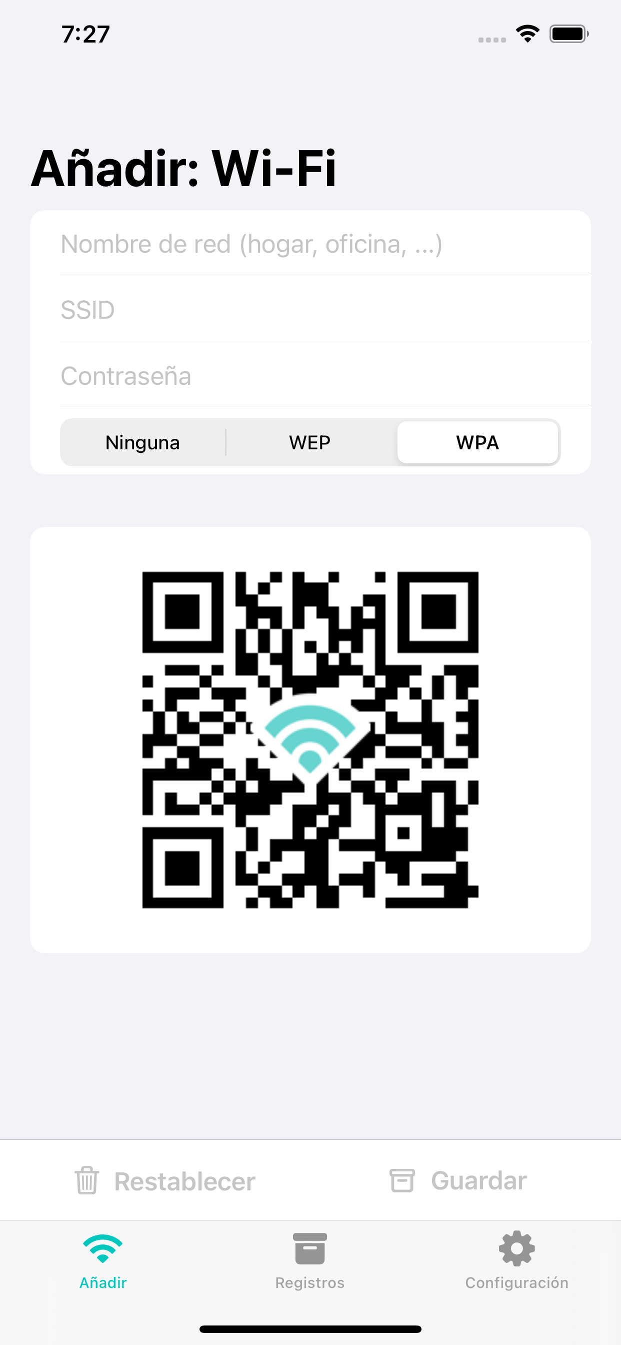 Mi Wi-Fi con Código QR