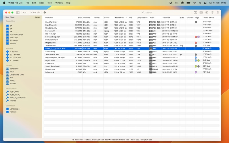 video file list iphone screenshot 1