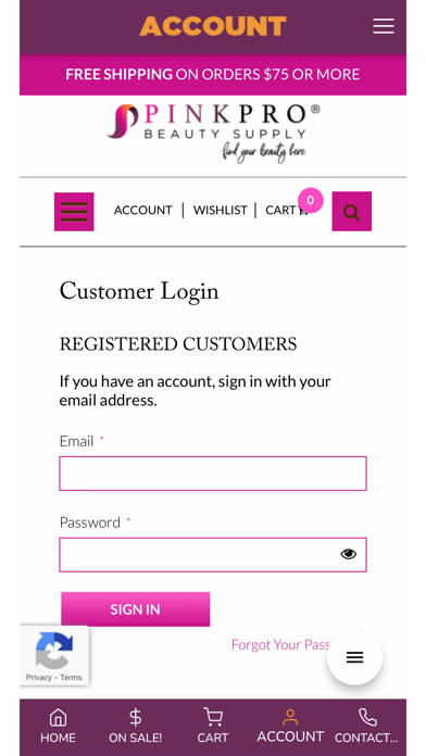 PinkPro Beauty Supply Screenshot