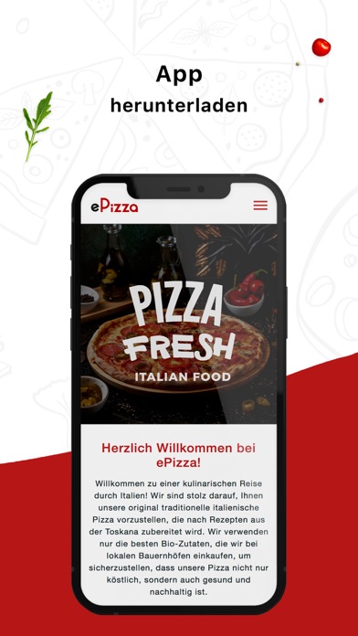 ePizza Online Shop Screenshot