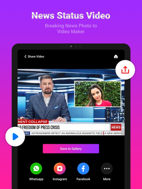 Screenshot #5 pour Breaking News Video Maker