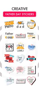 Funny Father's Day Stickers screenshot #4 for iPhone