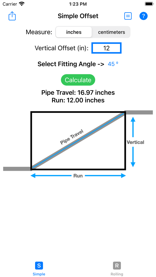#4. Pipe Offset Assistant (iOS) 由: H3 Apps, LLC