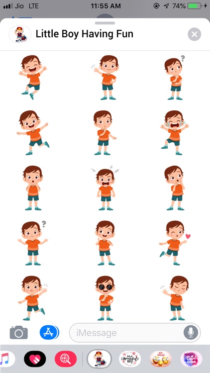 Little Boy Having Fun