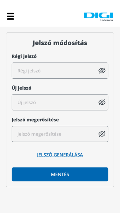 DIGI ügyfélkapu Screenshot