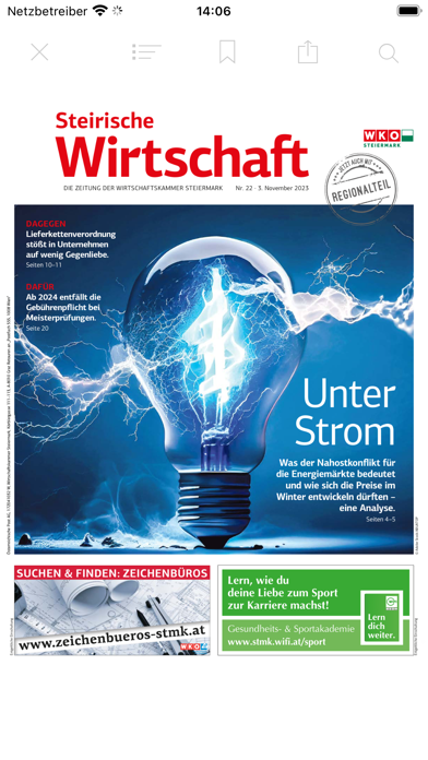 Steirische Wirtschafts Zeitung Screenshot