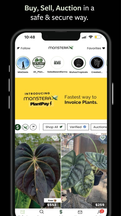 MonsteraX - World Plant Market Screenshot