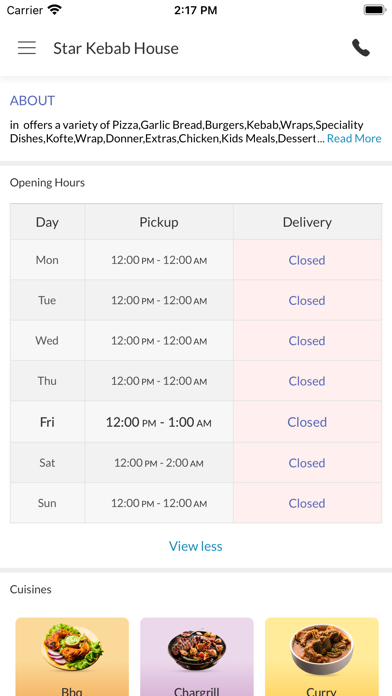 Star Kebab House. Screenshot
