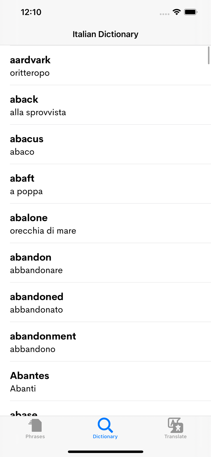 Begin learning Italian