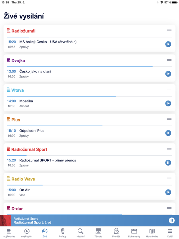 mujRozhlas – Český rozhlas iPad screenshot 3 - Entertainment app