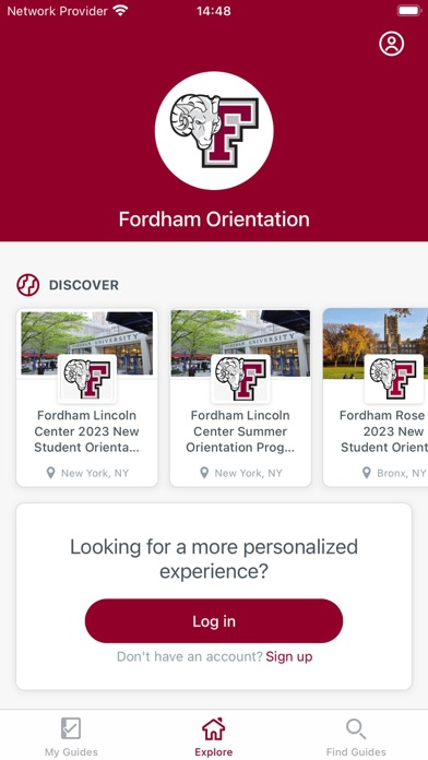 Fordham Orientation Screenshot