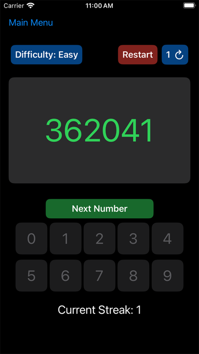 Digits - Memory Game Screenshot