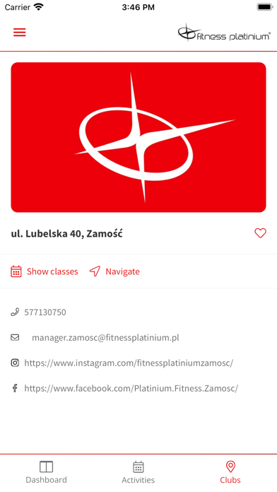 Fitness Platinium Zamość Screenshot