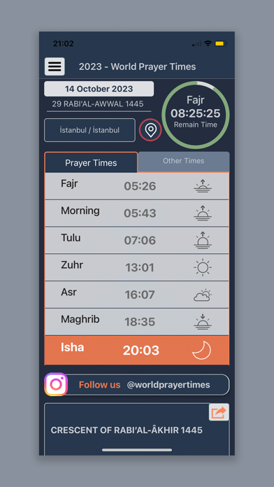 World Prayer Times Pro Screenshot