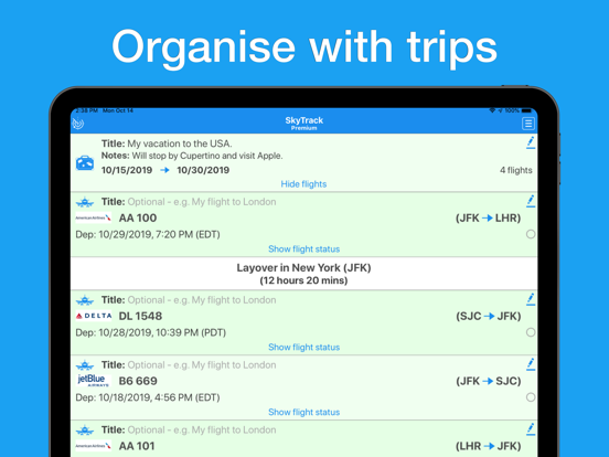SkyTrack | Live Flight Tracker iPad screenshot 7 - Travel app