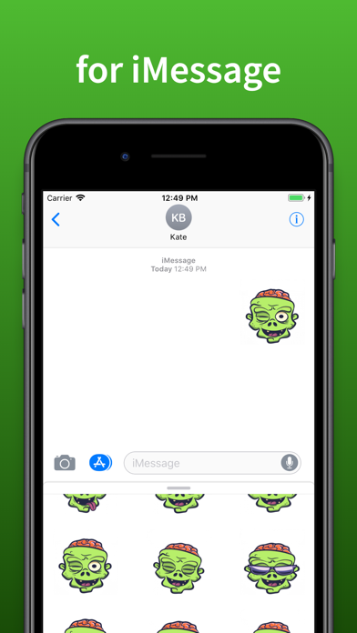 Screenshot #3 pour Zombie Emoji Stickers for text
