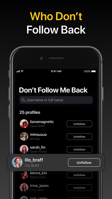Followers Tracker - Reports Screenshot