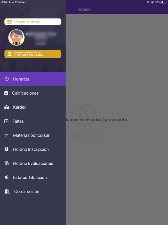 MiSEGA Alumno iPad screenshot