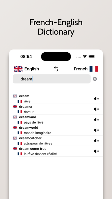 French-English Dictionary Screenshot