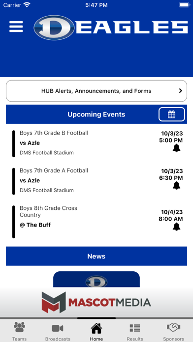 Decatur Eagles Athletics Screenshot