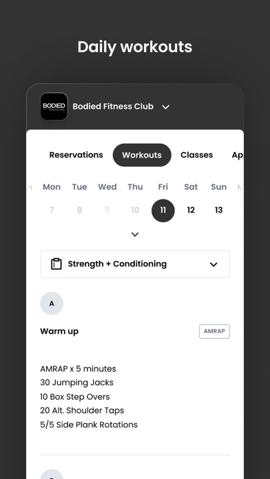 Bodied Fitness Club Screenshot