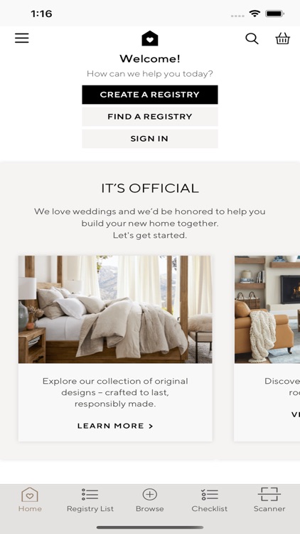 Pottery Barn Registry - Canada