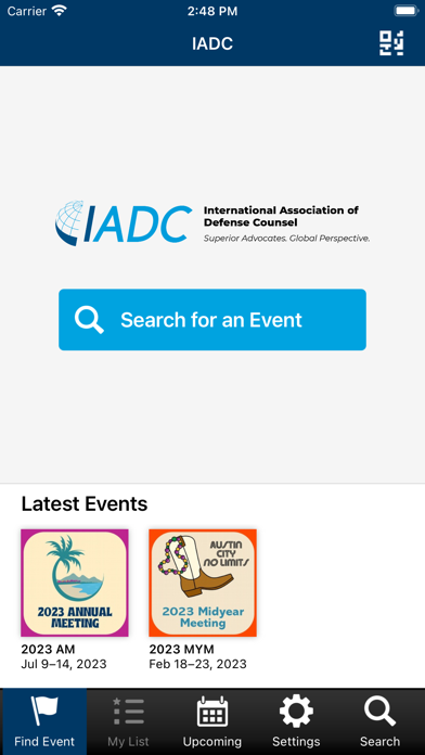 IADC Law Events Screenshot