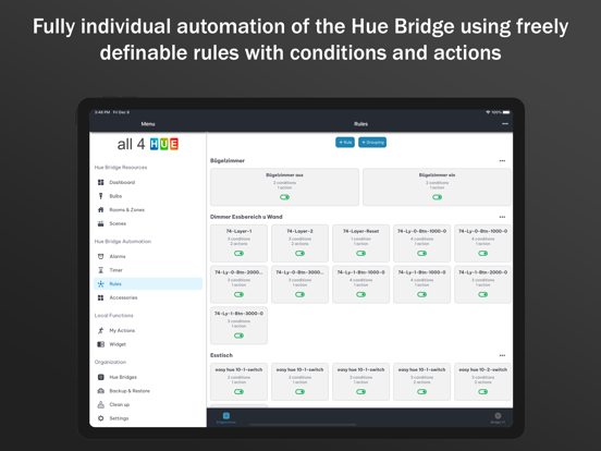 all 4 hue   (for Philips Hue) iPad app afbeelding 4