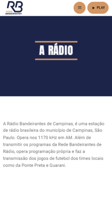 Rádio Bandeirantes Campinas Screenshot