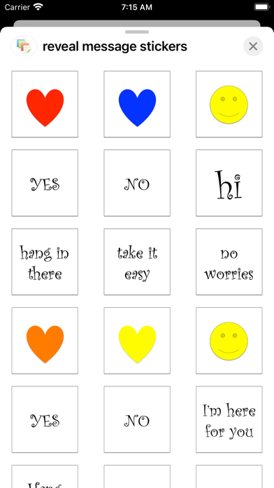 reveal message stickers Screenshot